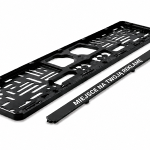 Ramka pod tablicę rejestracyjną z własnym nadrukiem 18 mm – 2  kolory x 200 sztuk